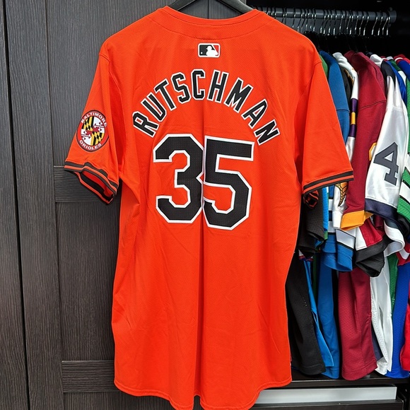 Adley Rutschman Baltimore Orioles Nike Alternate Elite Player Jersey - Orange - Picture 9 of 10